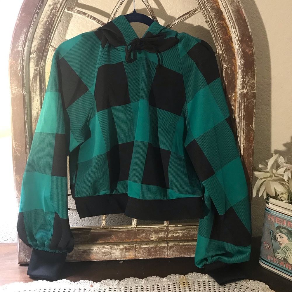 Wild Fable Plaid Jacket  Green and Black  Size L